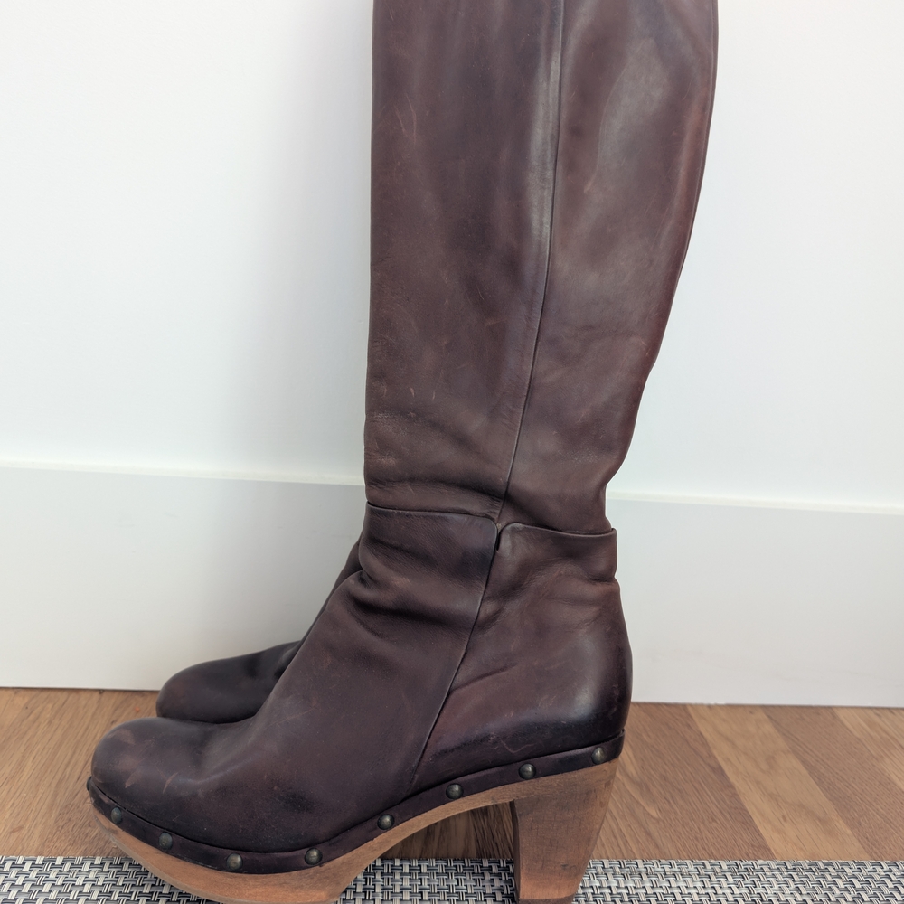 Coclico Brown Leather Knee-High Boots